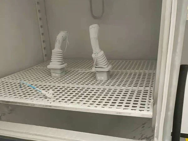 Dustproof testing for multi-axis joystick controls